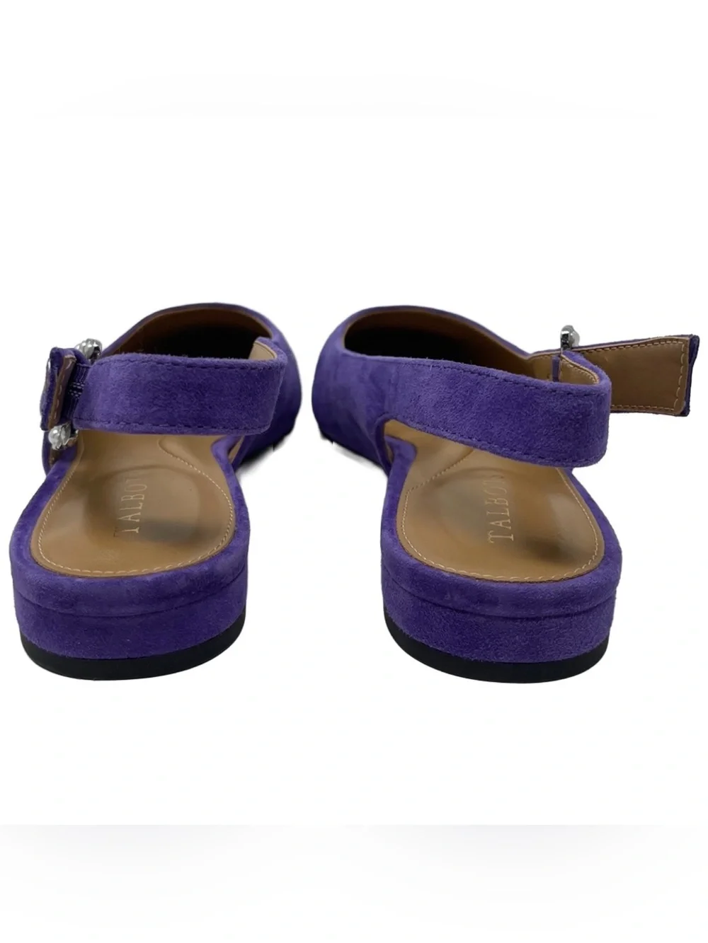 Talbots “Edison” Purple Suede Cap Toe Slingback Flats Women’s Size 7M